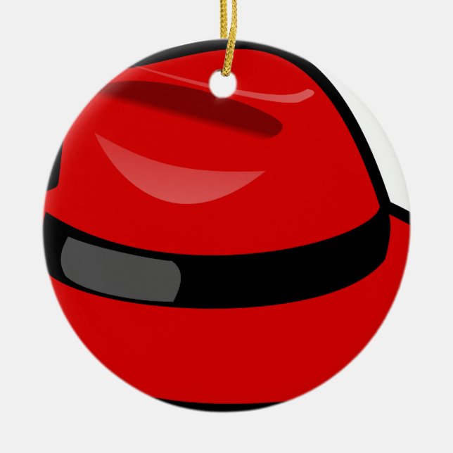 Ornamento De Cerâmica Red Hat Fedora (Frente)