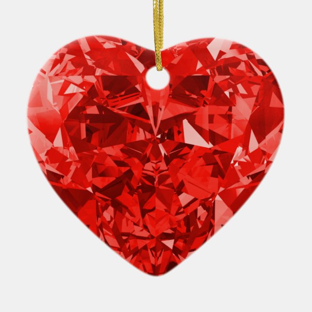 Ornamento De Cerâmica Red Heart Love (Frente)