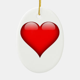 Ornamento De Cerâmica Red Heart Love