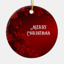 Red Leaves Floral Natal Ornament