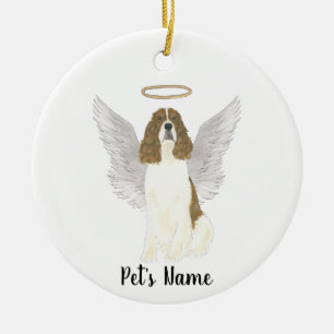 Ornamento De Cerâmica Red Liver White English Springer Spaniel Sympathy