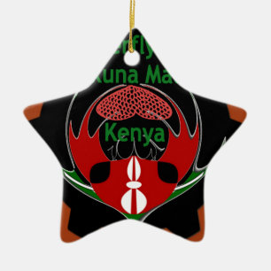 Ornamento De Cerâmica Red Matata Kenya