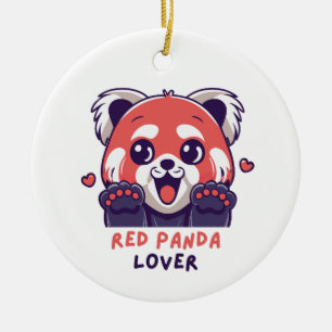Ornamento De Cerâmica Red Panda Lover