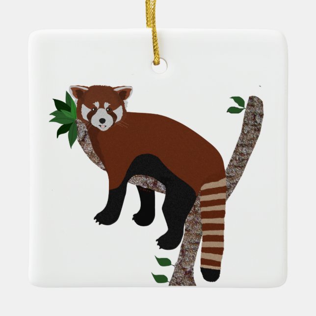 Ornamento De Cerâmica Red Panda Ornament (Frente)