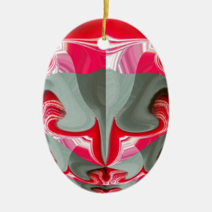 Ornamento De Cerâmica Red Vintage Hakuna Matata redonda presentes.jpg