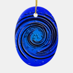 Ornamento De Cerâmica Redemoinho azul do furacão