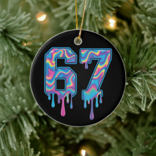 Ornamento De Cerâmica Redemoinho Seis Sete Gotejamento 6 7 Meme Gíria Ge