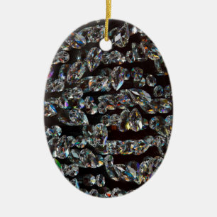 Ornamento De Cerâmica Reflexões de Cristais de Vidro