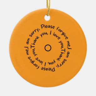 Ornamento De Cerâmica Reflexões Ho'oponopono