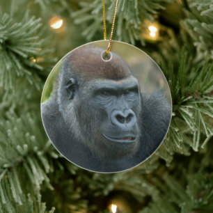 Ornamento De Cerâmica Regal Blackback Gorilla
