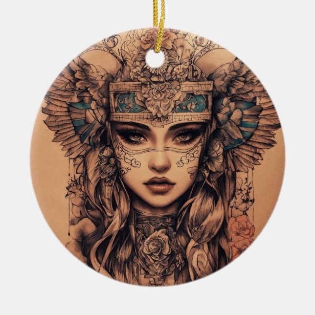 Ornamento De Cerâmica Regal Elegance (Frente)