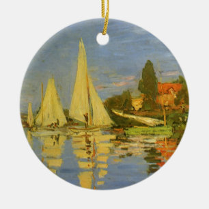 Ornamento De Cerâmica Regata em Argenteuil por Claude Monet