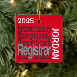 Ornamento De Cerâmica Registrador Extraordinário PERSONALIZADO