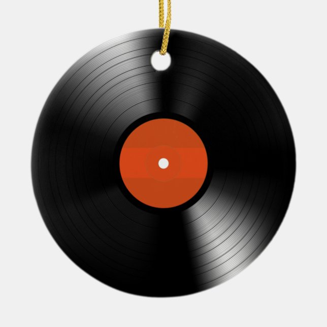 Ornamento De Cerâmica Registro de Vinyle (Frente)