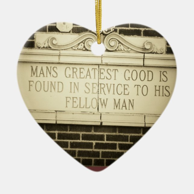 Ornamento De Cerâmica Regra de ouro Antigo Inglês (Frente)