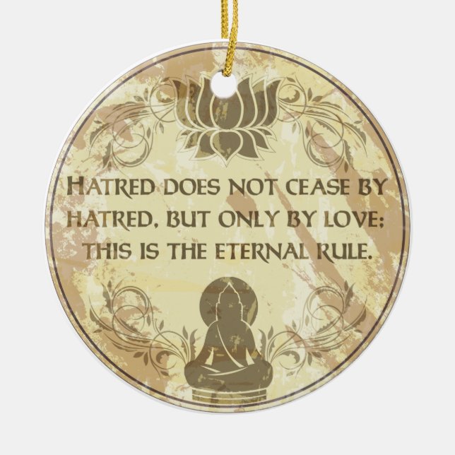 Ornamento De Cerâmica Regra eterno de Buddha (Frente)