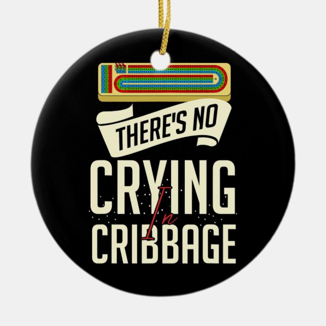 Ornamento De Cerâmica Regras de jogo do jogador de Conselho de Cribbage  (Frente)