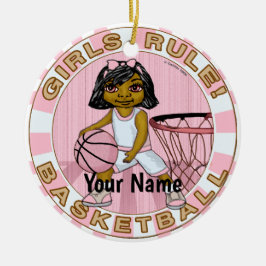 Ornamento De Cerâmica Regras de Meninas Basquete