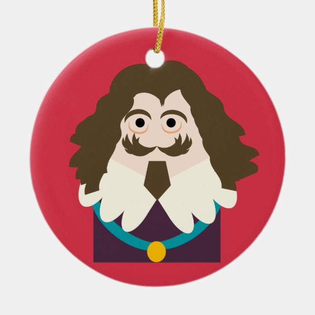 Ornamento De Cerâmica Rei Carlos I da Inglaterra e da Escócia (Frente)