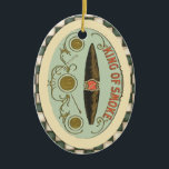 Ornamento De Cerâmica Rei da etiqueta do charuto do vintage do tabaco do<br><div class="desc">Etiqueta "rei do anúncio do charuto do vintage do fumo" para amantes do charuto e aficionados do charuto. Nostalgia cubana do charuto. Aperfeiçoe para os homens que amam um bom charuto. Os presentes dos homens do vintage para os feriados.</div>