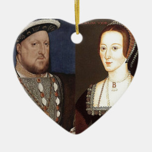 Ornamento De Cerâmica Rei Henry VIII e Anne Boleyn