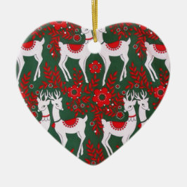 Ornamento De Cerâmica Reindeer