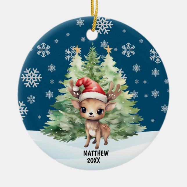 ORNAMENTO DE CERÂMICA REINDOR DE TERRAS DE NATAL (Frente)