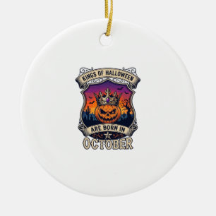 Ornamento De Cerâmica Reis Do Halloween Nascem Coroa De Abóbora De Morce