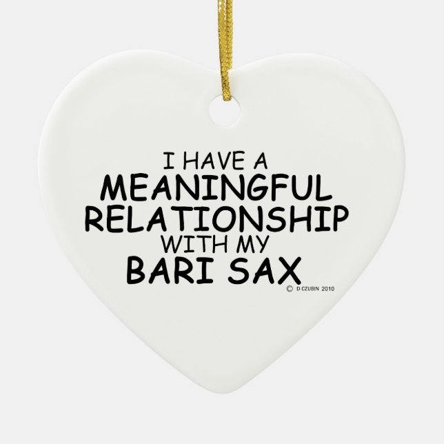 Ornamento De Cerâmica Relação Significativa Bari Sax (Frente)