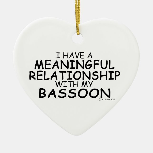 Ornamento De Cerâmica Relação Significativa Bassoon (Frente)