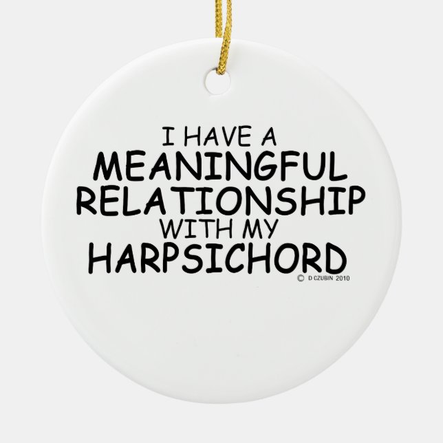 Ornamento De Cerâmica Relação Significativa com o Harpsichord (Frente)