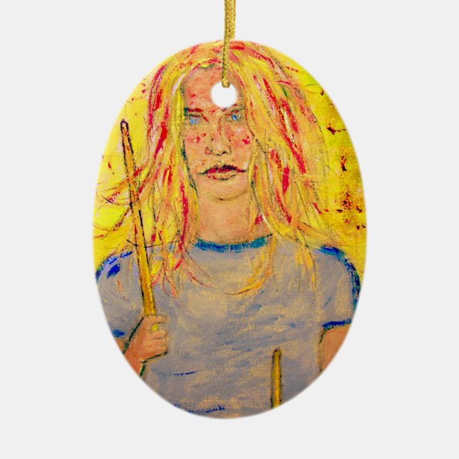 Ornamento De Cerâmica relâmpago (Frente)