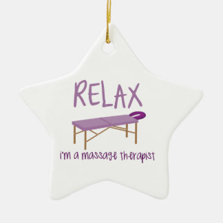 Ornamento De Cerâmica Relaxe a mesa da massagem