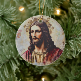 Ornamento De Cerâmica Religião Cristã Vintage Jesus