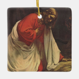 Ornamento De Cerâmica Religião Vintage Jesus Cristo Jardim de Gethseman