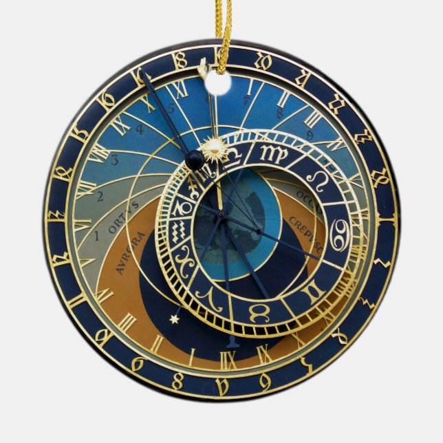 Ornamento De Cerâmica Relógio Astronômico - Praga Orloj (Frente)