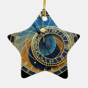Ornamento De Cerâmica Relógio Astronômico - Praga Orloj