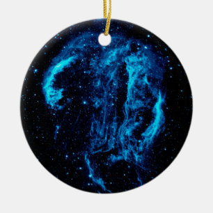 Ornamento De Cerâmica Remanescente de Supernova da Nebulosa Cygnus Loop