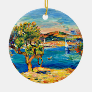 Ornamento De Cerâmica Renoir - L'Estaque, pintura famosa,