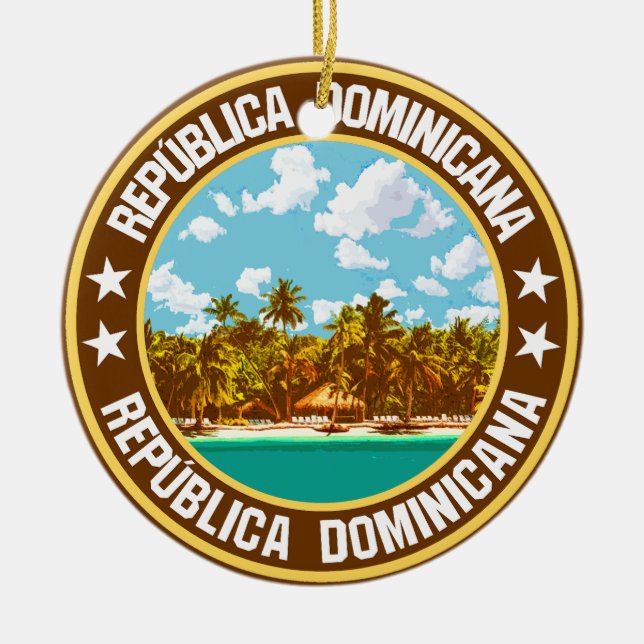 Ornamento De Cerâmica República Dominicana (Frente)