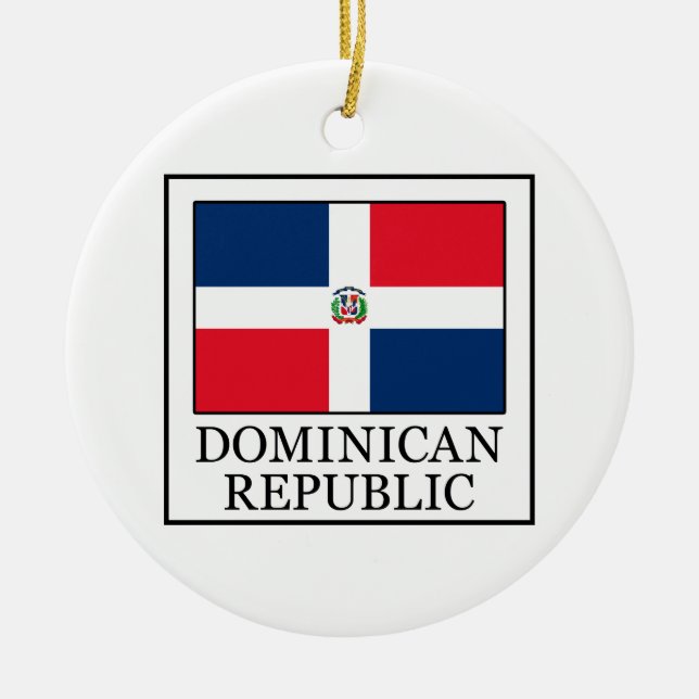 Ornamento De Cerâmica República Dominicana (Frente)