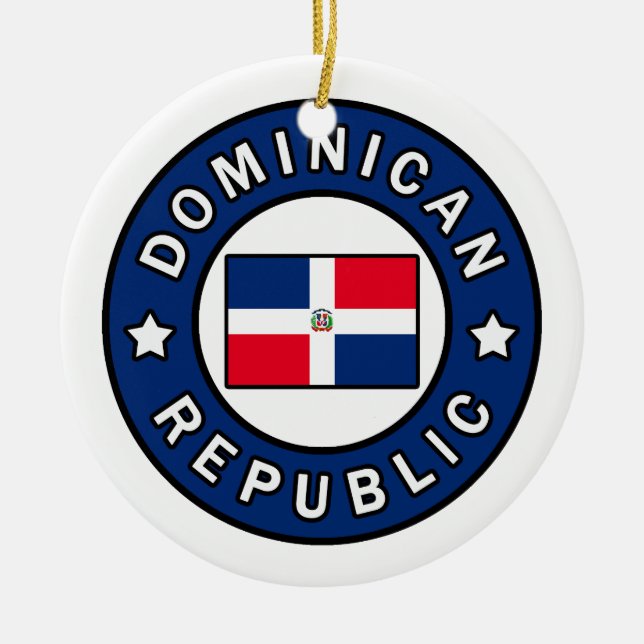 Ornamento De Cerâmica República Dominicana (Frente)