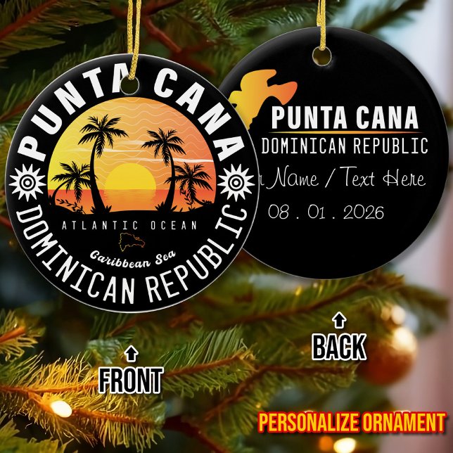 Ornamento De Cerâmica República Dominicana do Punta Cana - Retro Souveni (Criador carregado)