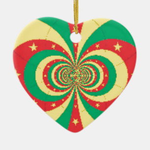 Ornamento De Cerâmica République du Cameroun, estrela de cinco pontas