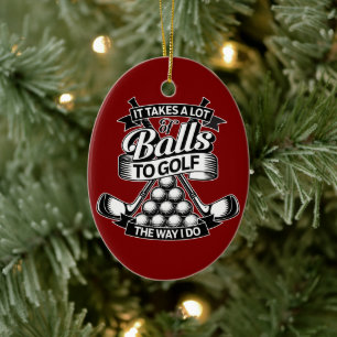 Ornamento De Cerâmica Requer Muitas Bolas - golfe engraçado