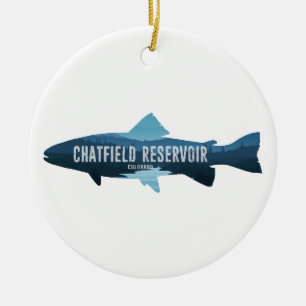 Ornamento De Cerâmica Reservatório de Chatfield Colorado Peixes