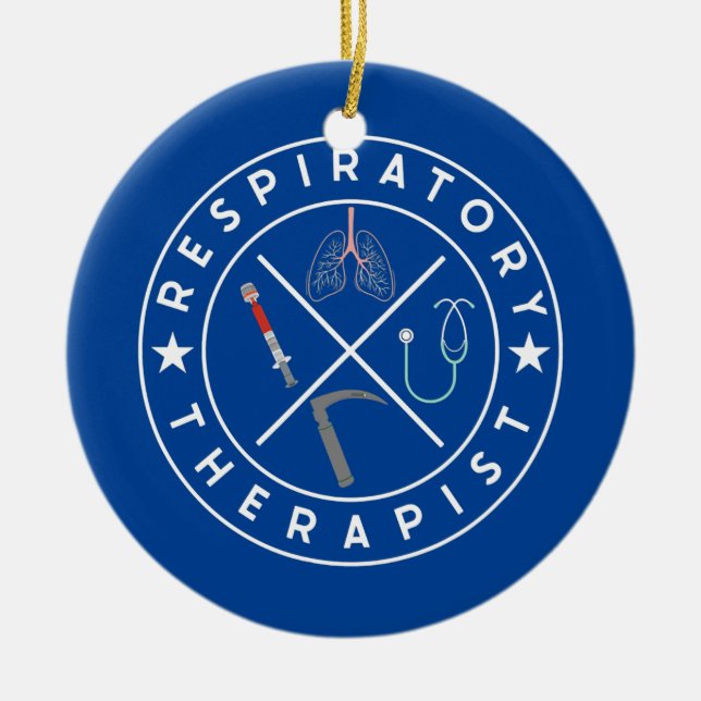 Ornamento De Cerâmica Respiratory Therapist Respiratory Care Week (Frente)