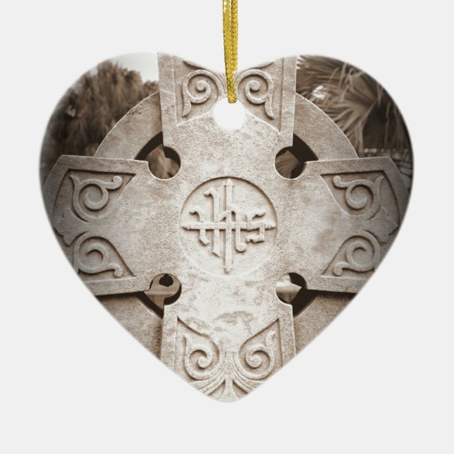 Ornamento De Cerâmica Resto na paz (Frente)