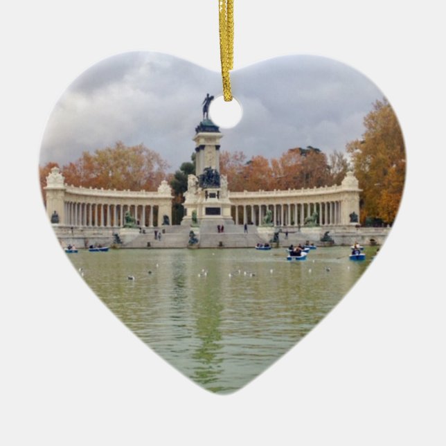Ornamento De Cerâmica Retiro Park, Madrid, Espanha (Frente)