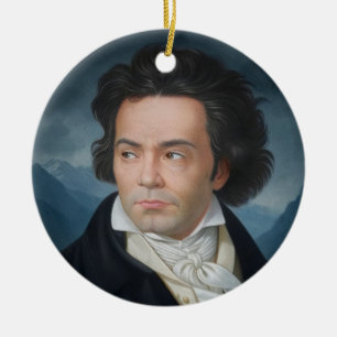Ornamento De Cerâmica Retrato clássico de Beethoven